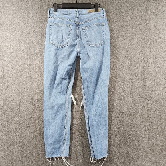 Grlfrnd‎ Womens 'Karolina' Slim Straight High Rise Distressed Jeans Blue Size 26 - Picture 4 of 14